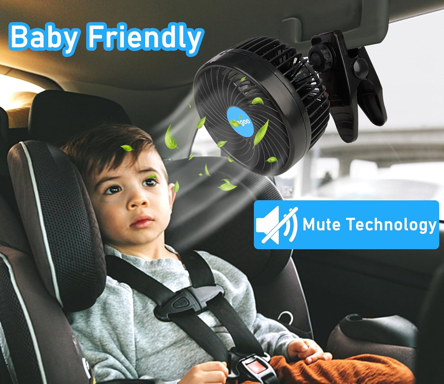12V DC Single Head Car Fan Price in Kenya | 360° Rotatable Dashboard Fan Universal