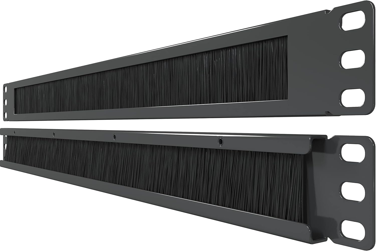 1U Rack Brush Panel: Cable Management, Airflow, Dust Control