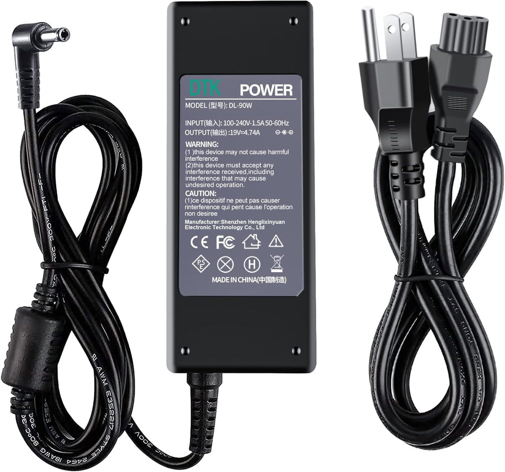 ASUS 90W Laptop Charger 19V 4.74A AC Adapter (5.5x2.5mm OR 4.5x3.0mm Tip)