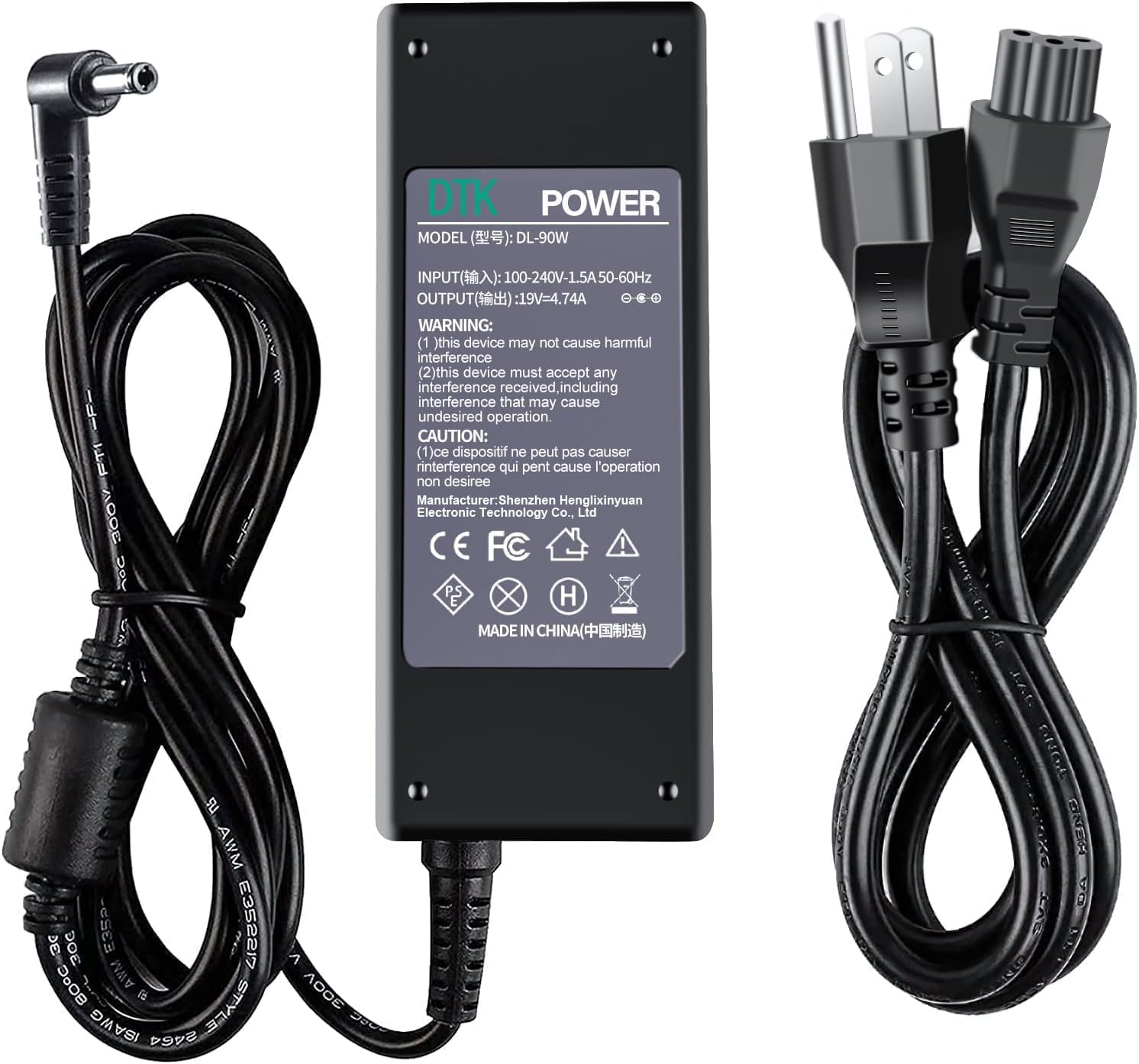 ASUS 90W Laptop Charger 19V 4.74A AC Adapter (5.5x2.5mm OR 4.5x3.0mm Tip)