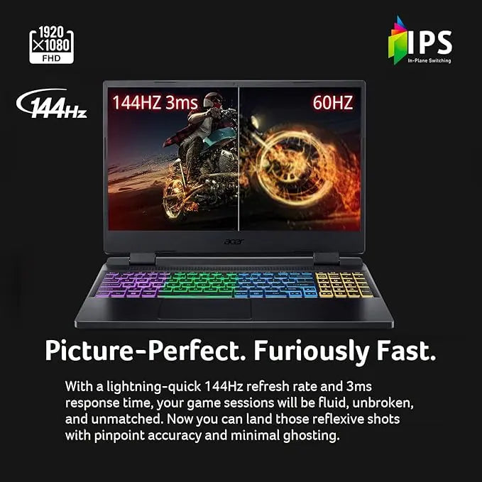 Acer Nitro 5 Gaming Laptop - Intel Core i7-12700H 12th Gen, 16GB RAM, 512GB SSD, 4GB RTX 3050 Nvidia Geforce UHD Graphics, 15.6" Screen Acer