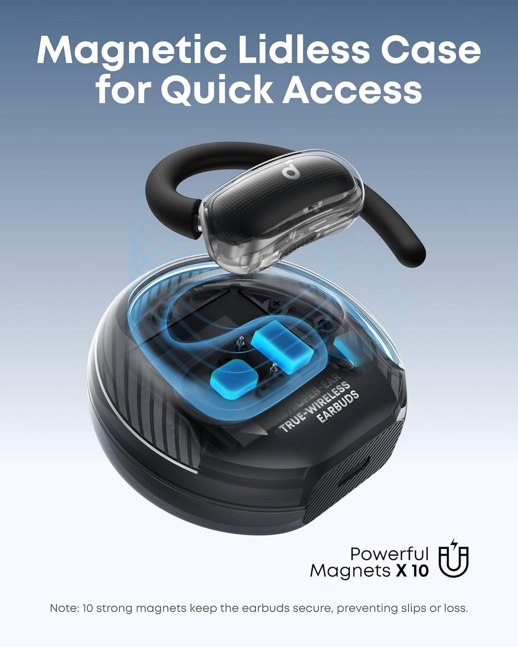 Anker Soundcore V40i Open-Ear Headphones - Adjustable Ear Hooks & Richer Bass Anker