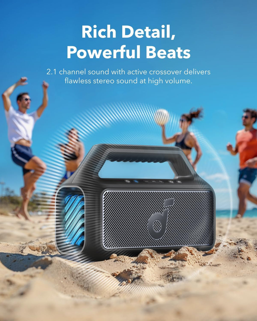 Anker Soundcore Boom 2 Portable Speaker - 80W Max, BassUp 2.0 & IPX7 Waterproof Anker Soundcore