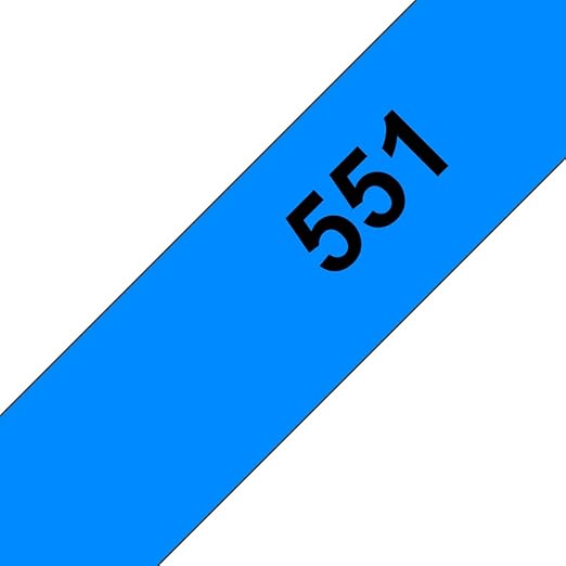 Brother TZ2-551 Label Tape 24mm x 8m – Black on Blue Laminated Tape for Brother P-touch Label Printers