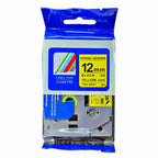 Brother TZ2-631 Label Tape 12mm x 8m – Black on Yellow Laminated Tape for Brother P-touch Label Printers
