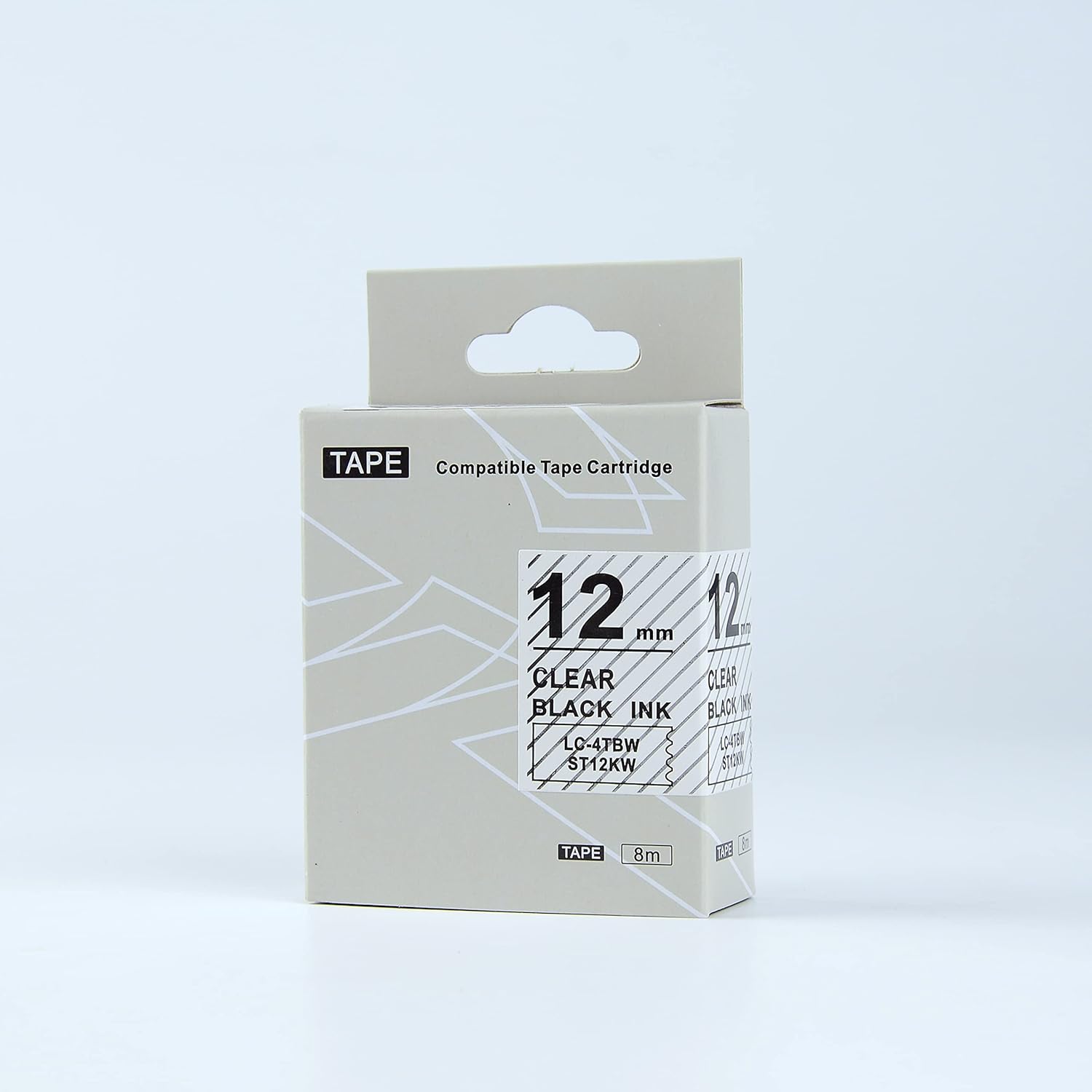 Epson SS-12KW Label Tape 12mm x 8m – Black on White