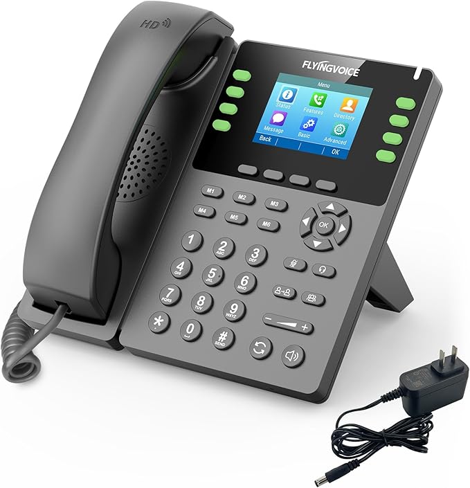 Flyingvoice P23G Business IP Phone: 8 SIP Lines, Gigabit PoE & HD Voice