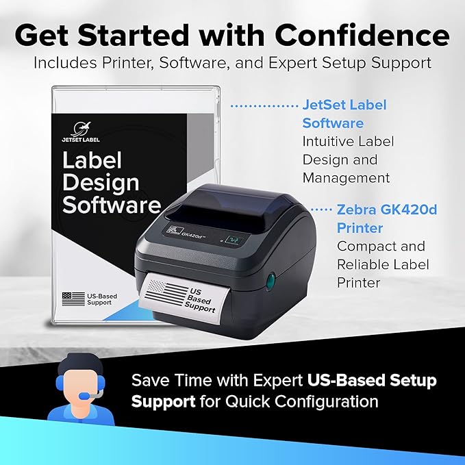 Zebra GK420t Thermal Transfer Desktop Label Printer | 203 DPI