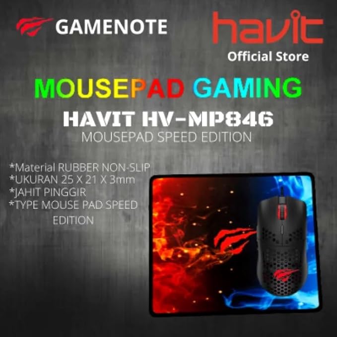 HAVIT MP846 Gaming Mouse Pad — Smooth 250 × 210mm Surface with Anti-Slip Base