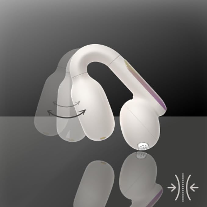 HAVIT TW980 Open-Ear Clip Headphones: Bluetooth V5.3, AI Call Noise Cancelling, IPX4