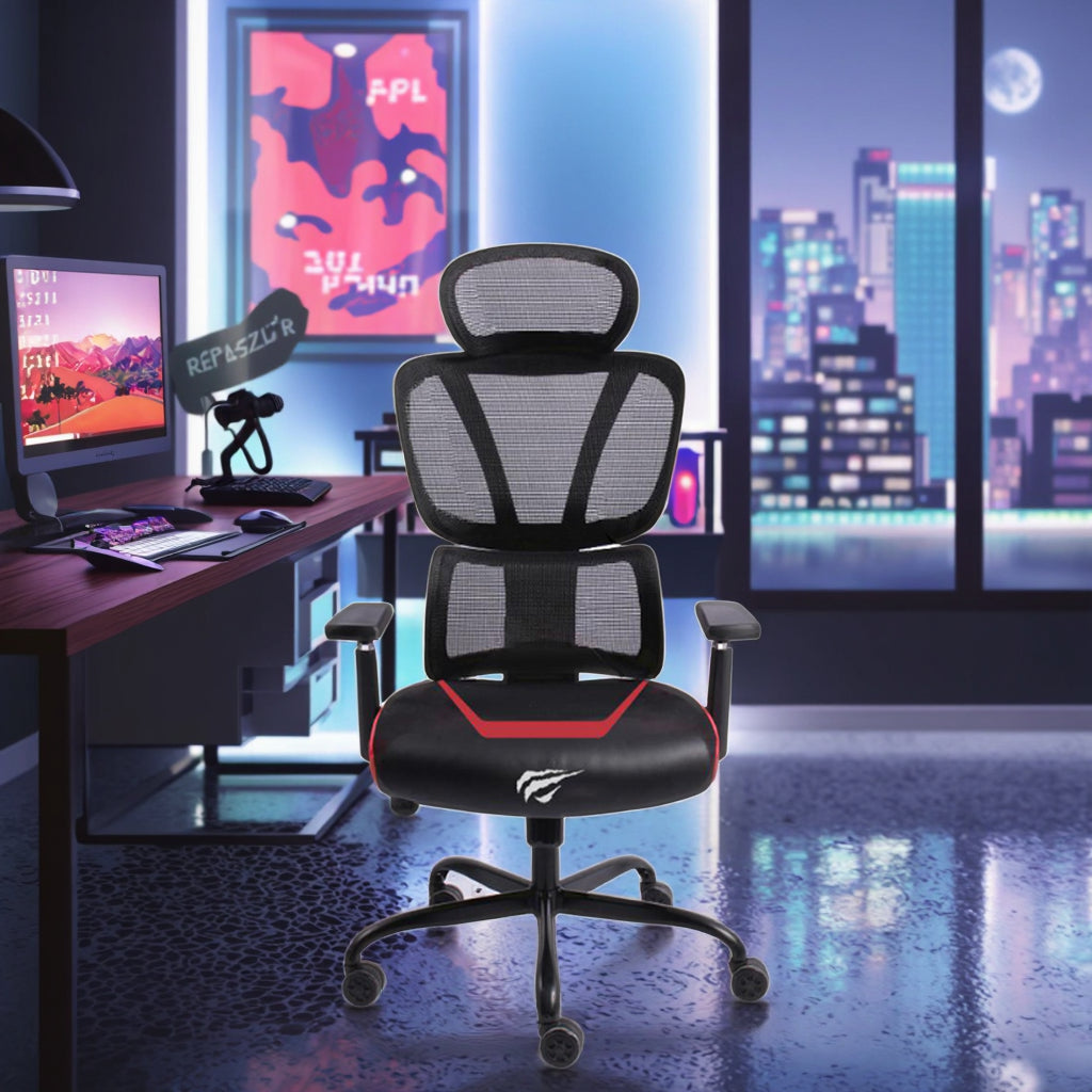 Havit GC919 Gaming Chair - Ergonomic, 3D Armrests, Mesh Back & Lumbar Support