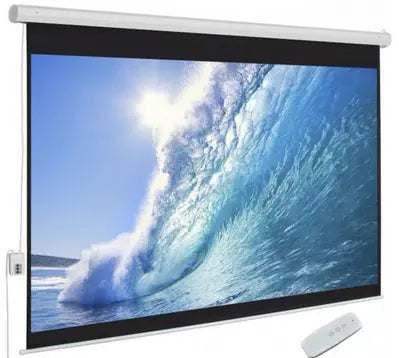 Light Wave LW-EPS-180E Electric Projector Screen – 180x180cm, RF Remote Control, Wall & Ceiling Mount