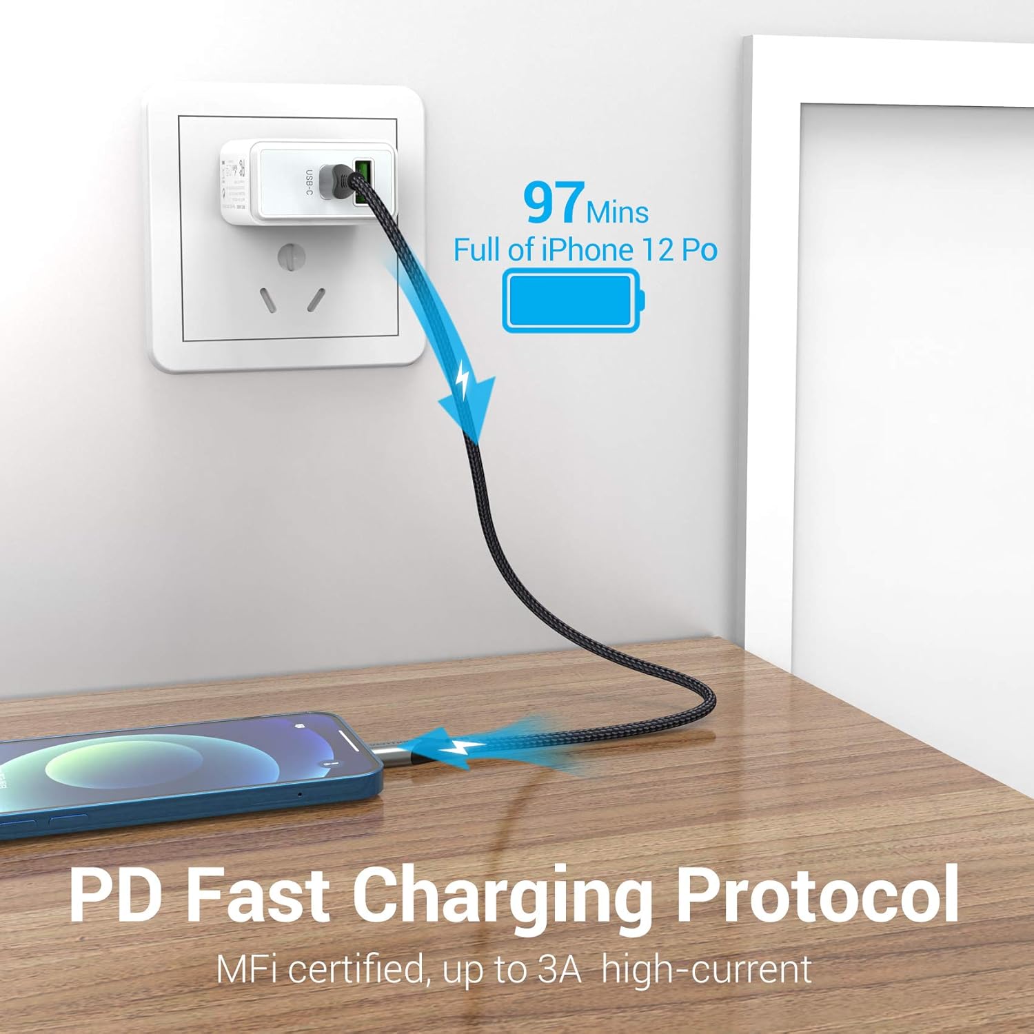 Vention USB-C to Lightning Cable 1.5M Price in Kenya | MFi Certified Gray