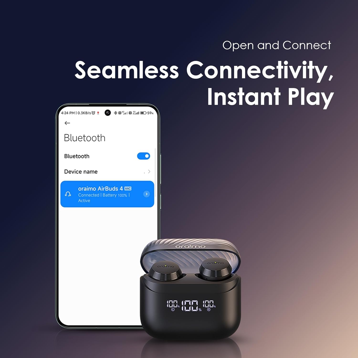 Oraimo AirBuds 4 True Wireless Earbuds with ENC | Crystal Clear Calls