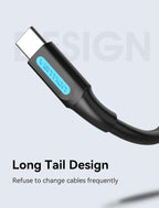 Vention USB-A to USB-C Cable 1M – Fast Charging & Data Sync (Black PVC)