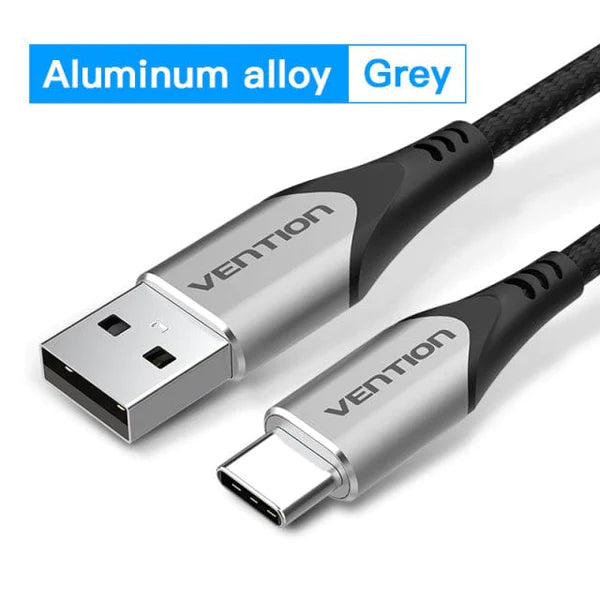 Vention USB-A to USB-C Cable 2M – 3A Fast Charging & Data Sync (Black)
