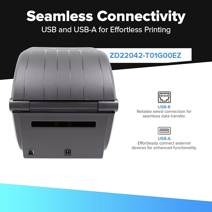 Zebra ZD220T Thermal Transfer Desktop Barcode Label Printer